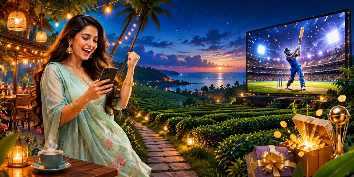 গাজীপুরের চা বাগানে ক্রিকেট বেটিং উপভোগ করছেন একজন ব্যবহারকারী